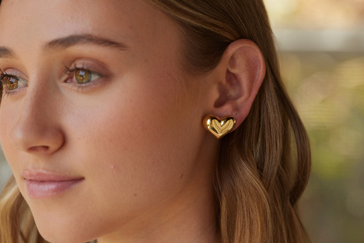 Large Puffy Heart Earrings