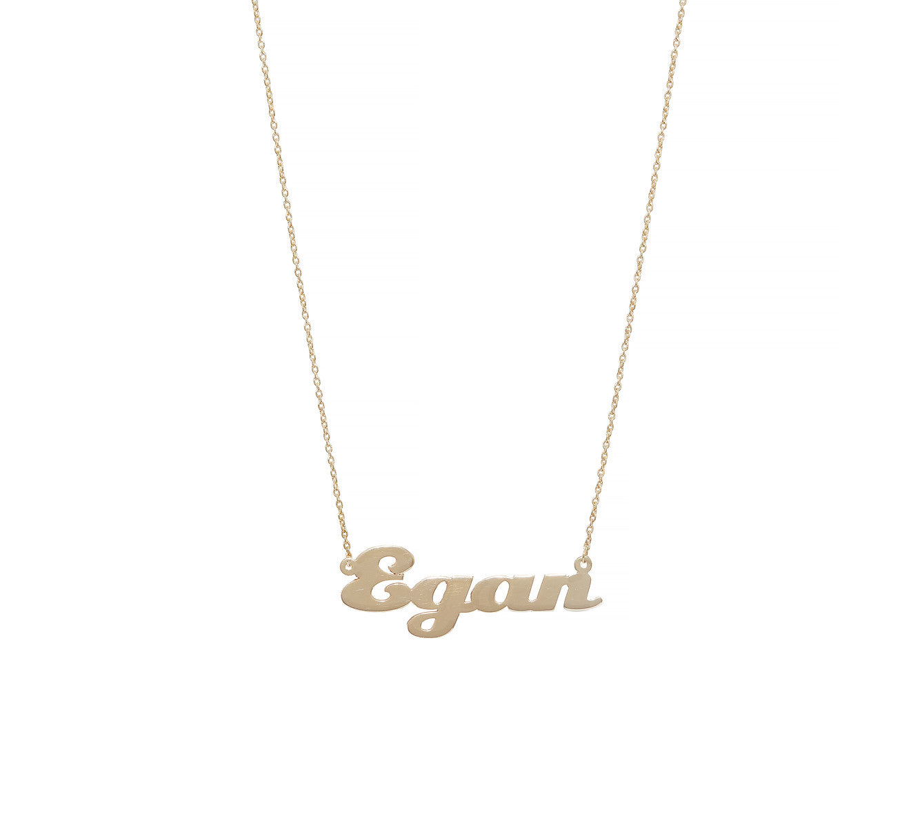 Say My Name Necklace - 14K Gold Nameplate Necklace
