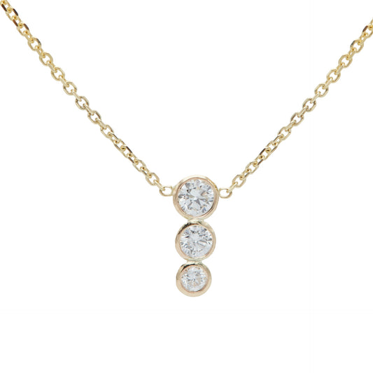 Tapered Diamond Drop Necklace