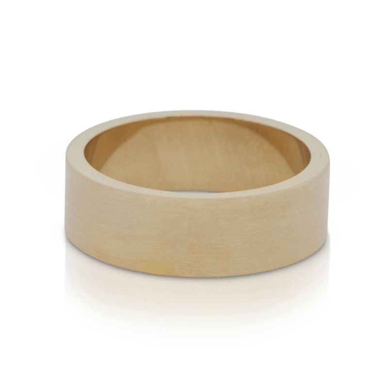 Thick gold cigar band ring